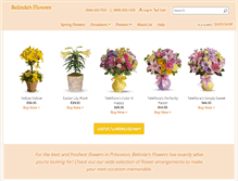 Tablet Screenshot of belindasflowersprincetonwv.com